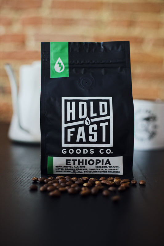 Hold Fast Single Origin Ethiopian Whole Bean Coffee (12oz)